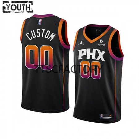 Maillot Basket Phoenix Suns Personnalisé Jordan 2022-23 Statement Edition Noir Swingman - Enfant
